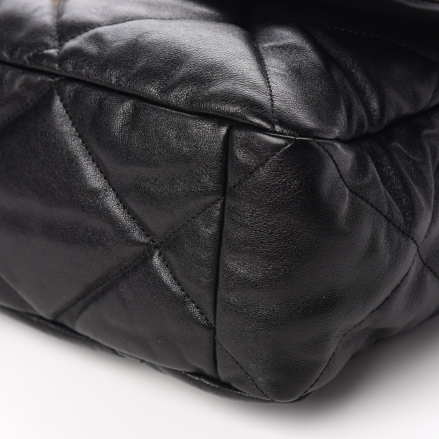 Goatskin Quilted Maxi 19 Flap Black