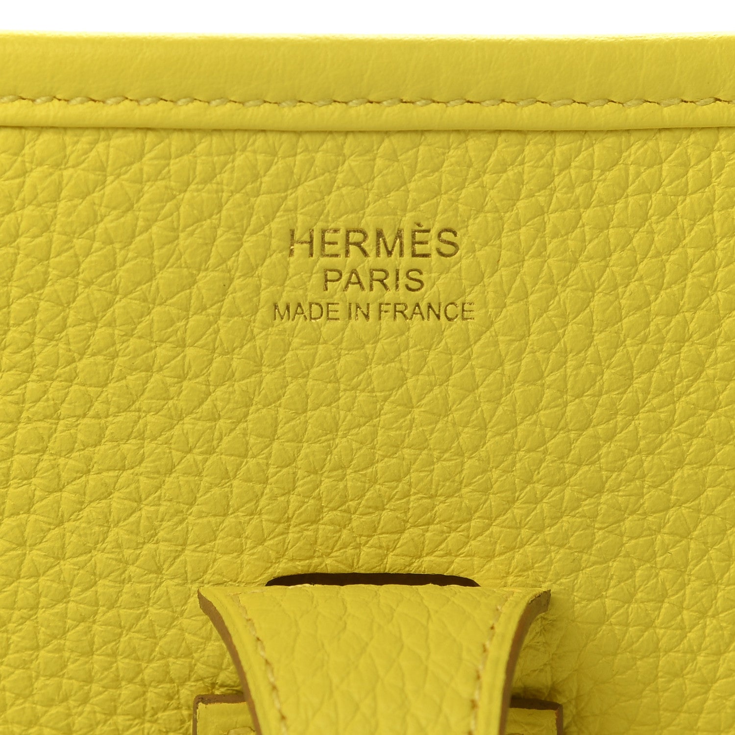 Hermes Taurillon Clemence Evelyne III PM Lime 6 of 9