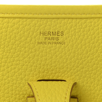 Hermes Taurillon Clemence Evelyne III PM Lime 6 of 9