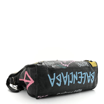 Balenciaga Agneau Graffiti All Over Classic Hardware City Black Multicolor 5 of 11