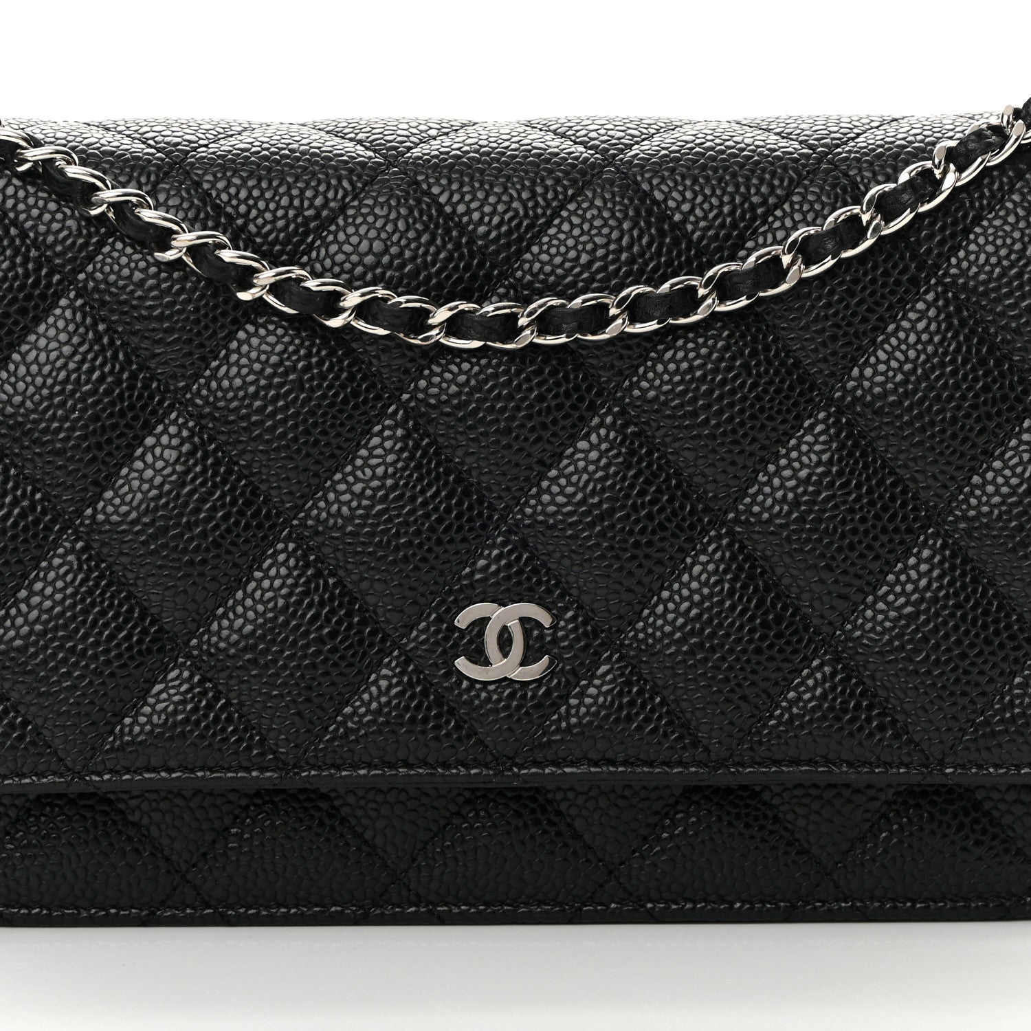 Chanel Caviar Quilted Wallet On Chain WOC Black 9 of 15