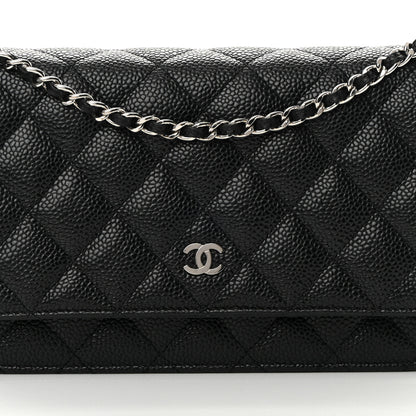 Chanel Caviar Quilted Wallet On Chain WOC Black 9 of 15