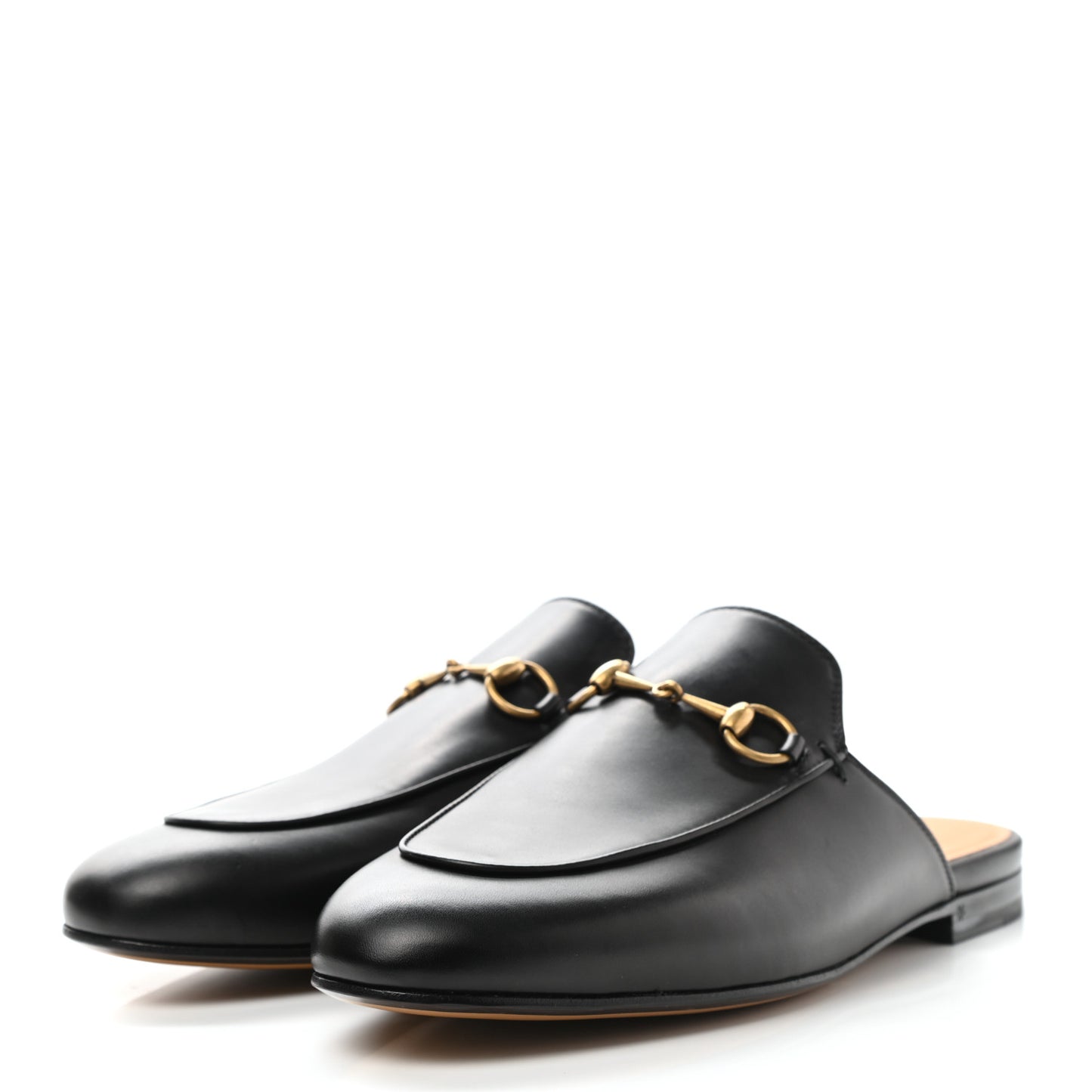 Calfskin Womens Princetown Slippers 38.5 Black
