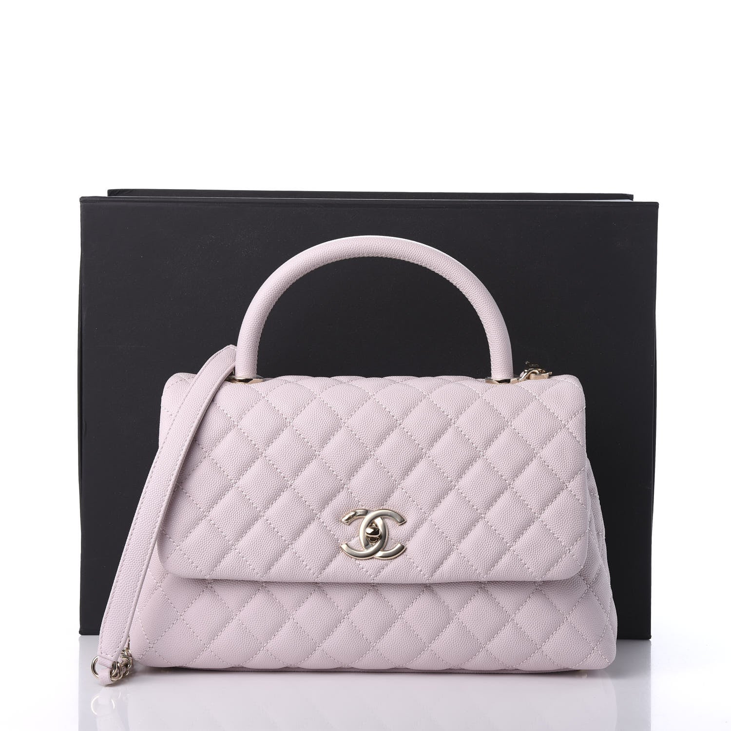 Chanel Caviar Quilted Small Coco Handle Flap Lilas Lilac 10 of 10