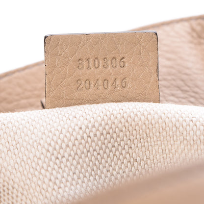 Gucci Pebbled Calfskin Large Soho Chain Shoulder Bag Nude 7 of 8