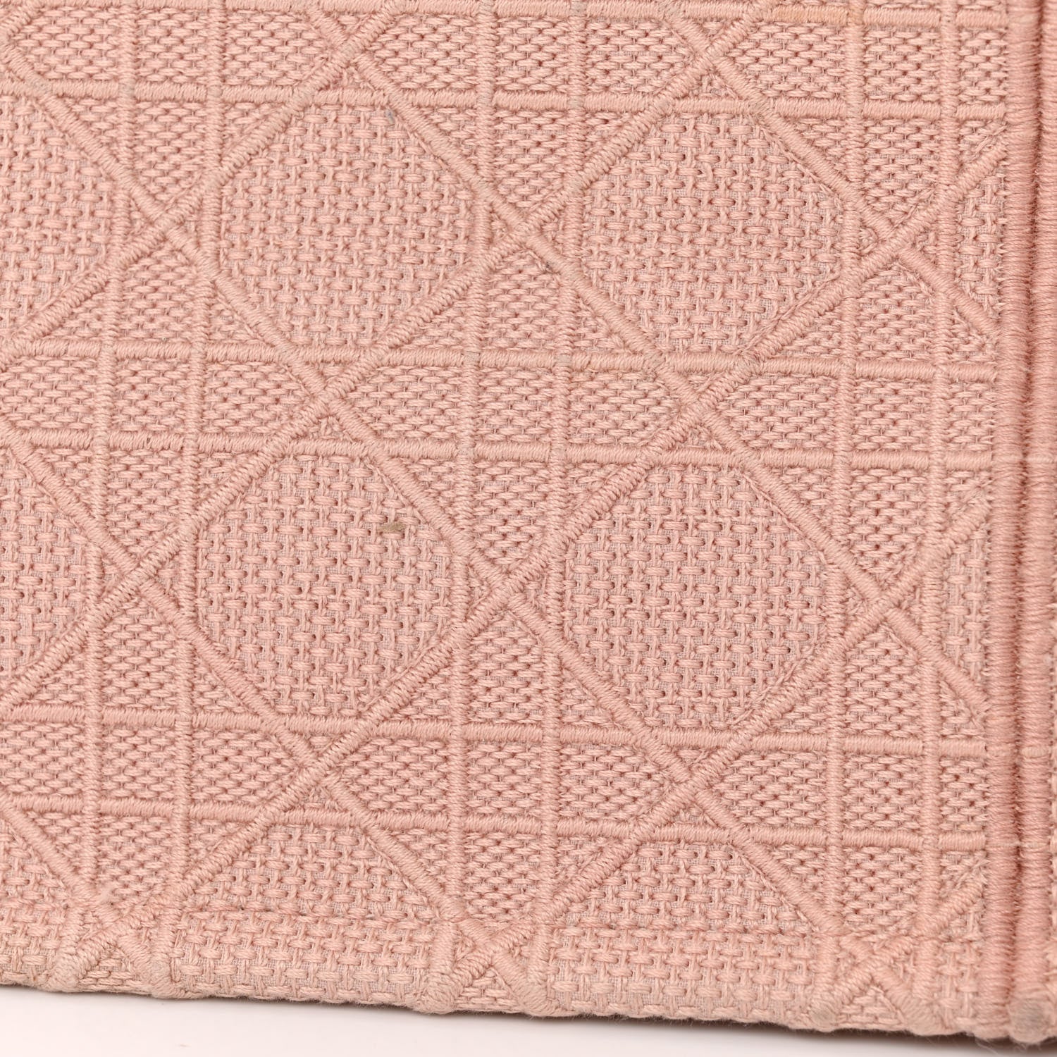 Christian Dior Canvas Embroidered Cannage Medium Book Tote Bois de Rose 13 of 13