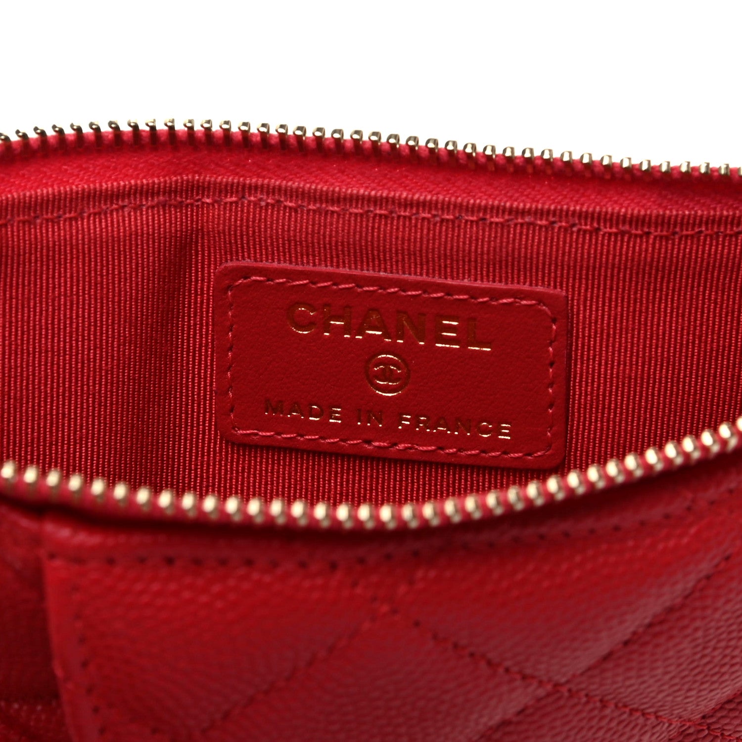 Chanel Caviar Quilted Classic iPhone Pouch Red 6 of 8