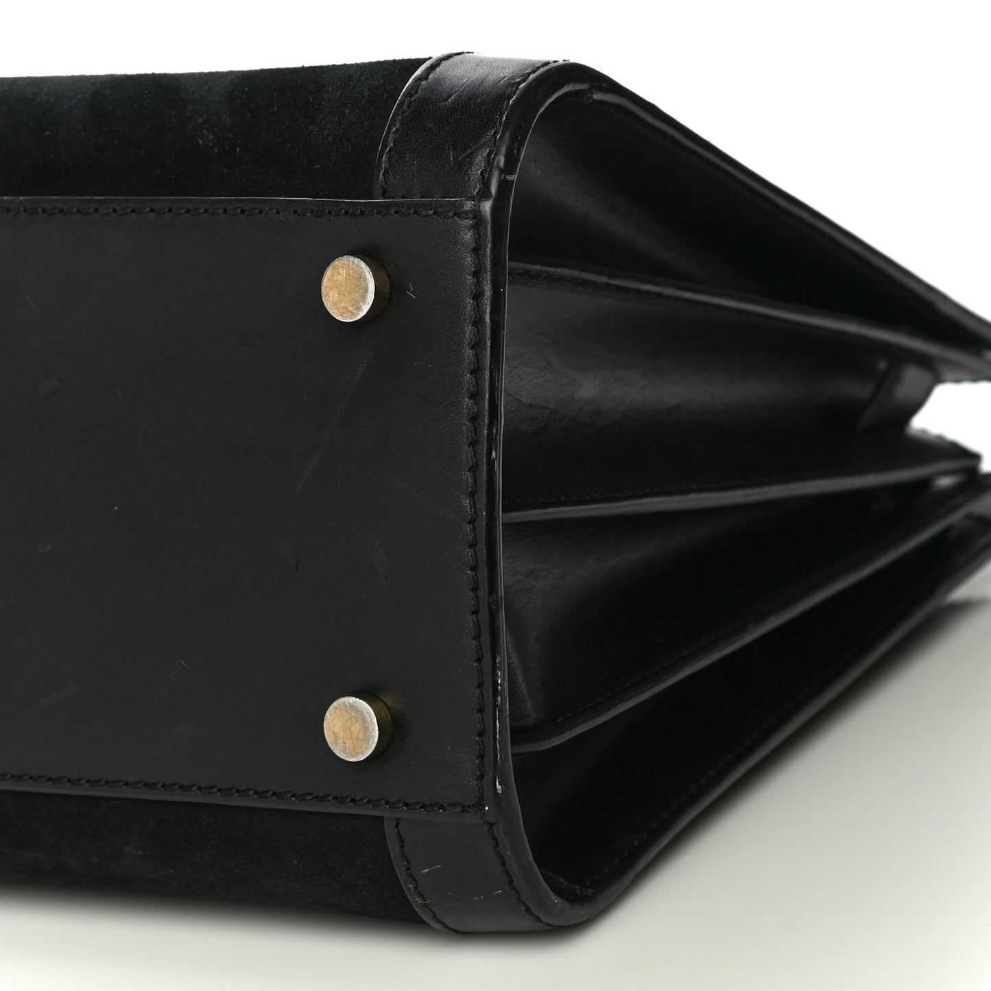Suede Calfskin Small Sac De Jour Black