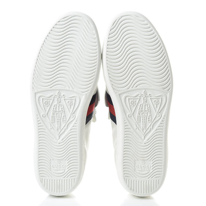 Gucci Calfskin Ayers Web Womens Ace Bow Lace Sneakers 37 White 7 of 13