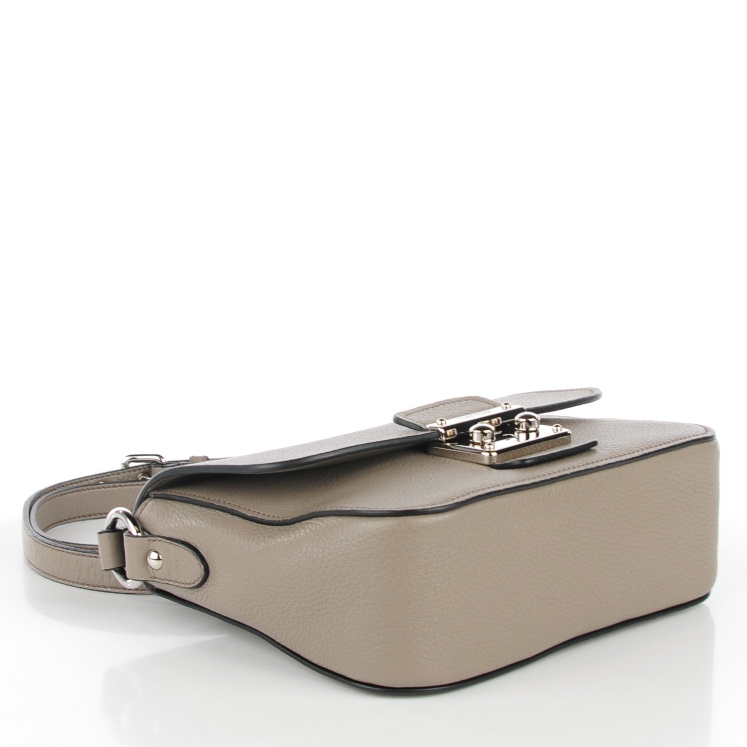 Miu Miu Goatskin Madras Shoulder Bag Argilla 4 of 8