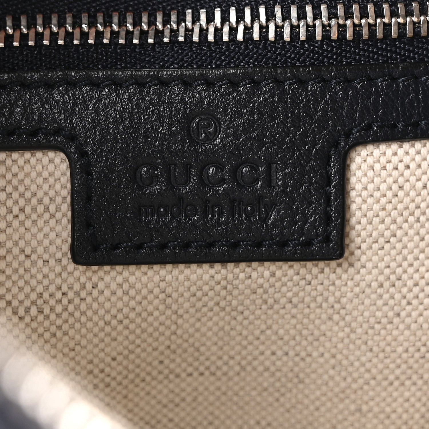 Gucci GG Supreme Monogram Textured Calfskin Web Large Attache Shoulder Bag Beige Blue 6 of 10