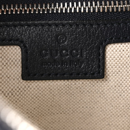 Gucci GG Supreme Monogram Textured Calfskin Web Large Attache Shoulder Bag Beige Blue 6 of 10