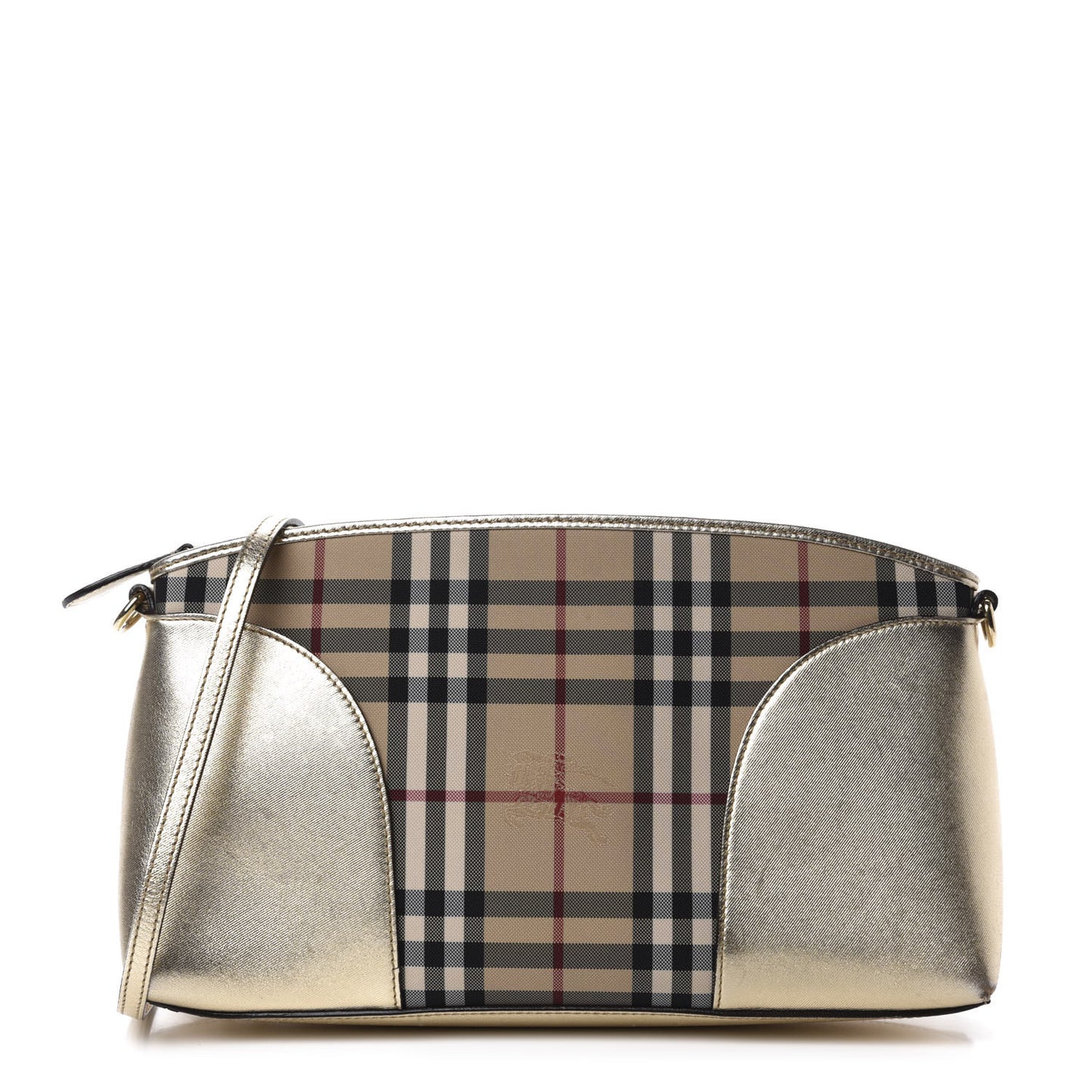 Horseferry Check Small Chichester Crossbody Clutch Bag Honey Gold