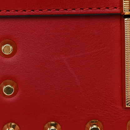 Gucci Calfskin Studded Small Padlock Shoulder Bag Hibiscus Red 17 of 21