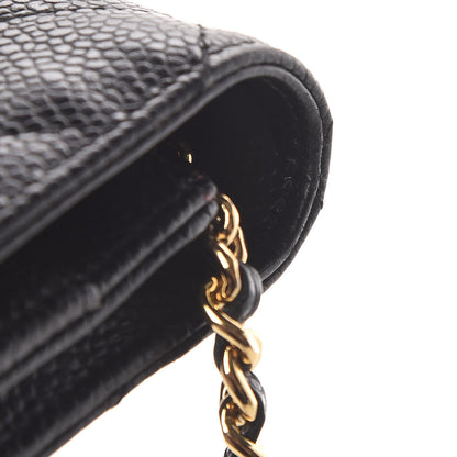 Chanel Caviar Quilted Wallet On Chain WOC Black 12 of 13