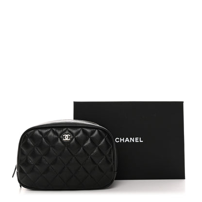 Chanel Caviar Quilted Medium Curvy Pouch Cosmetic Case Black 8 of 8
