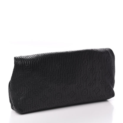 Louis Vuitton Calfskin Quilted Monogram Altair Clutch Black 3 of 8
