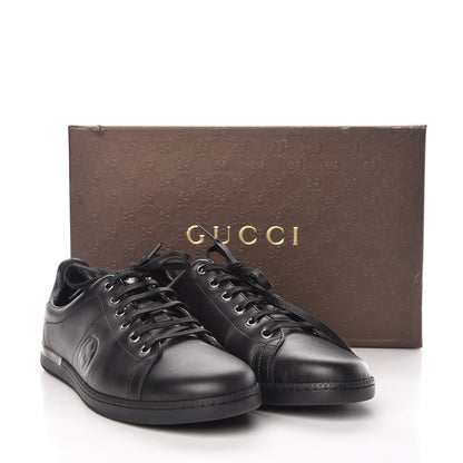 Gucci Calfskin Womens Interlocking G Sneakers 39 Black 11 of 11