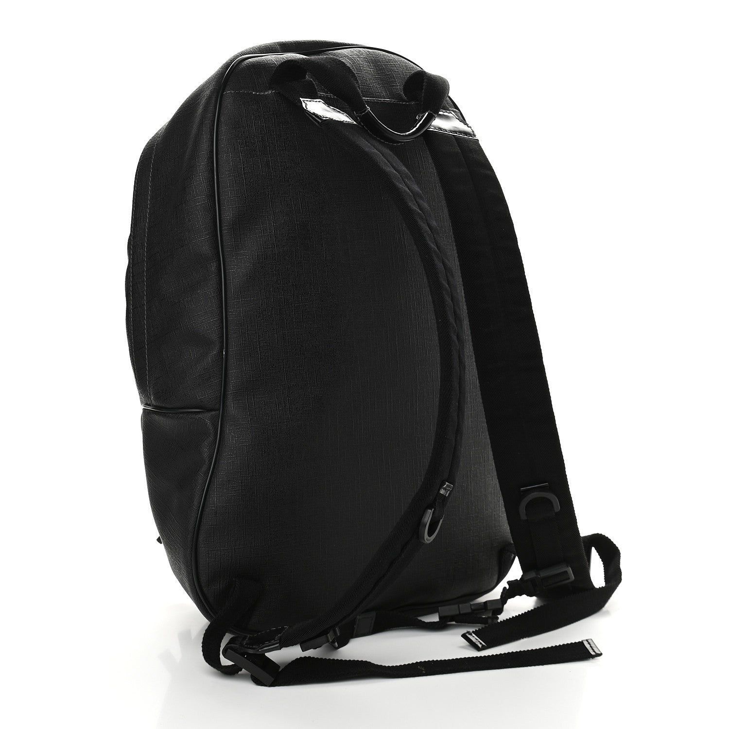 Gucci Coated Canvas Interlocking G Travel Backpack Black 3 of 13