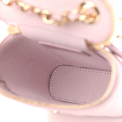 Chanel Caviar Quilted Small Vertical Coco Beauty Vanity Case With Chain Light Pink 5 of 9