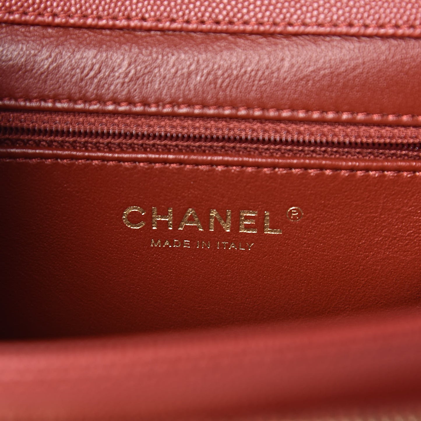 Caviar Quilted Mini Business Affinity Flap Dark Red