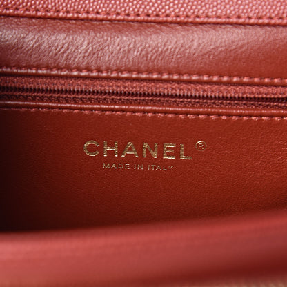 Chanel Caviar Quilted Mini Business Affinity Flap Dark Red 6 of 10