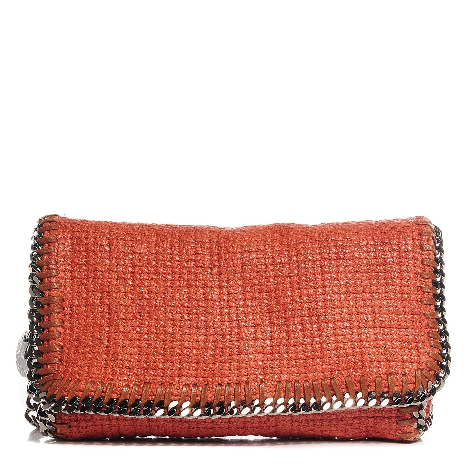 Stella McCartney Woven Boucle Fold Over Falabella Clutch 1 of 7
