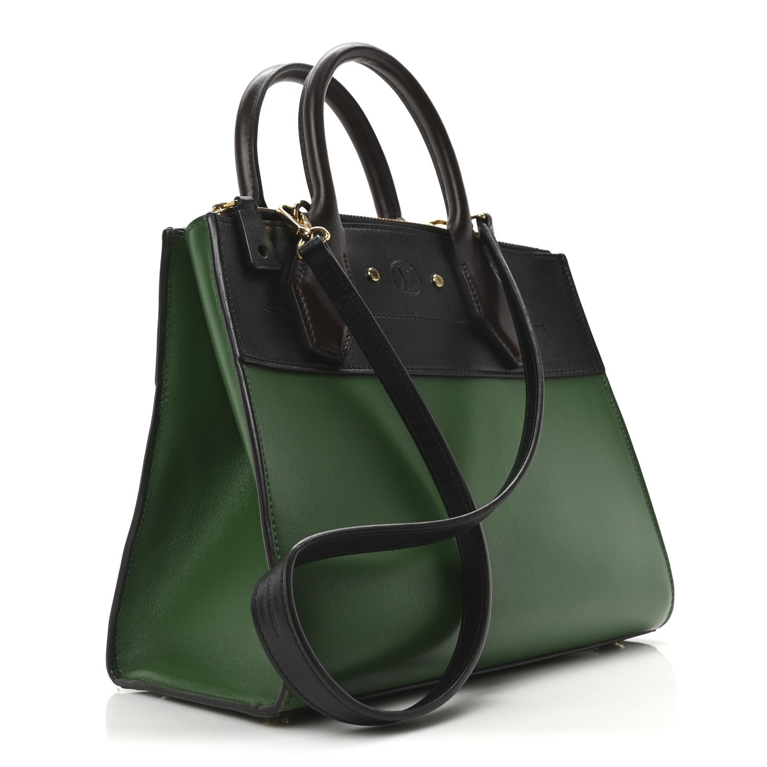 Louis Vuitton Calfskin City Steamer PM Noir Vert Acide 3 of 10