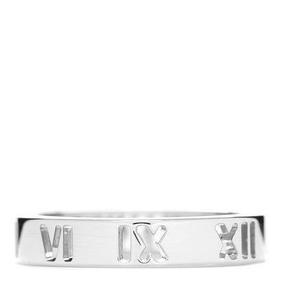 Tiffany Sterling Silver Narrow Atlas Pierced Ring 46 3.75 3 of 4