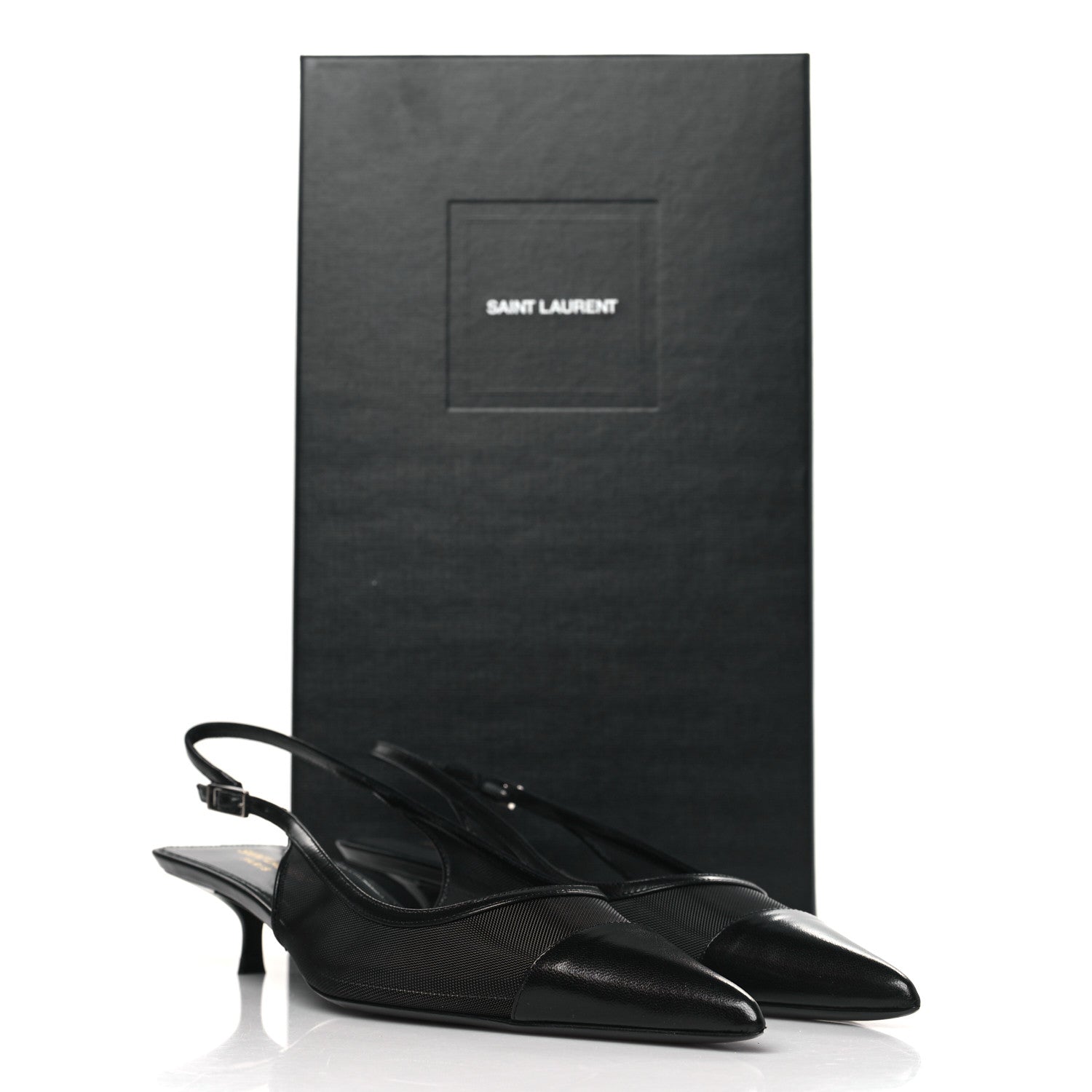 Saint Laurent Mesh Oxalis Slingback 30 Pumps 39.5 Black 8 of 8