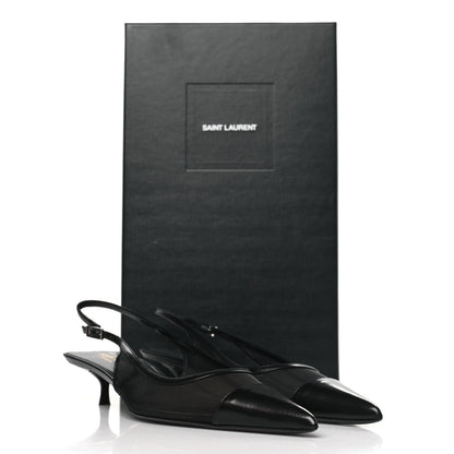 Saint Laurent Mesh Oxalis Slingback 30 Pumps 39.5 Black 8 of 8
