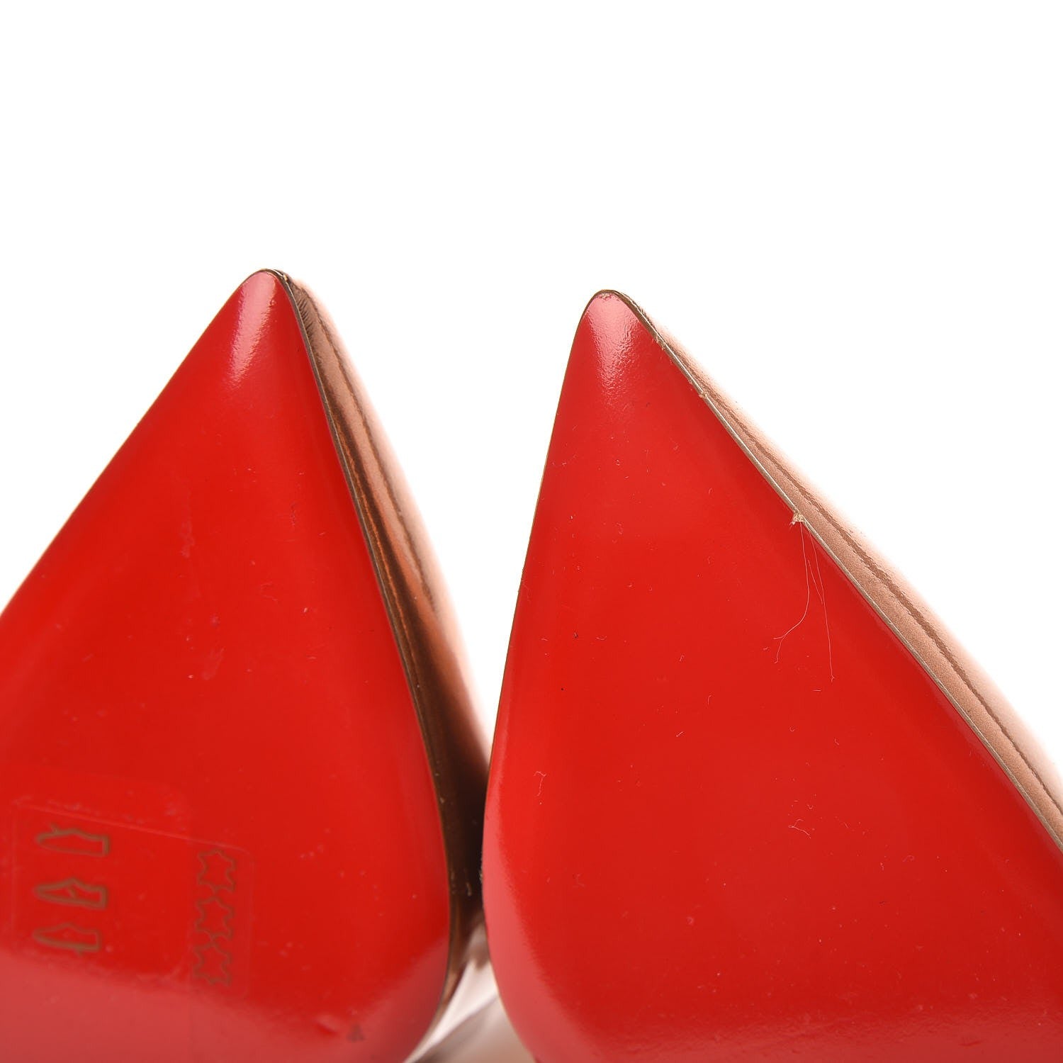 Christian Louboutin Metallic Patent Pigalle Follies 100 Pumps 36.5 Cappuccino 9 of 10