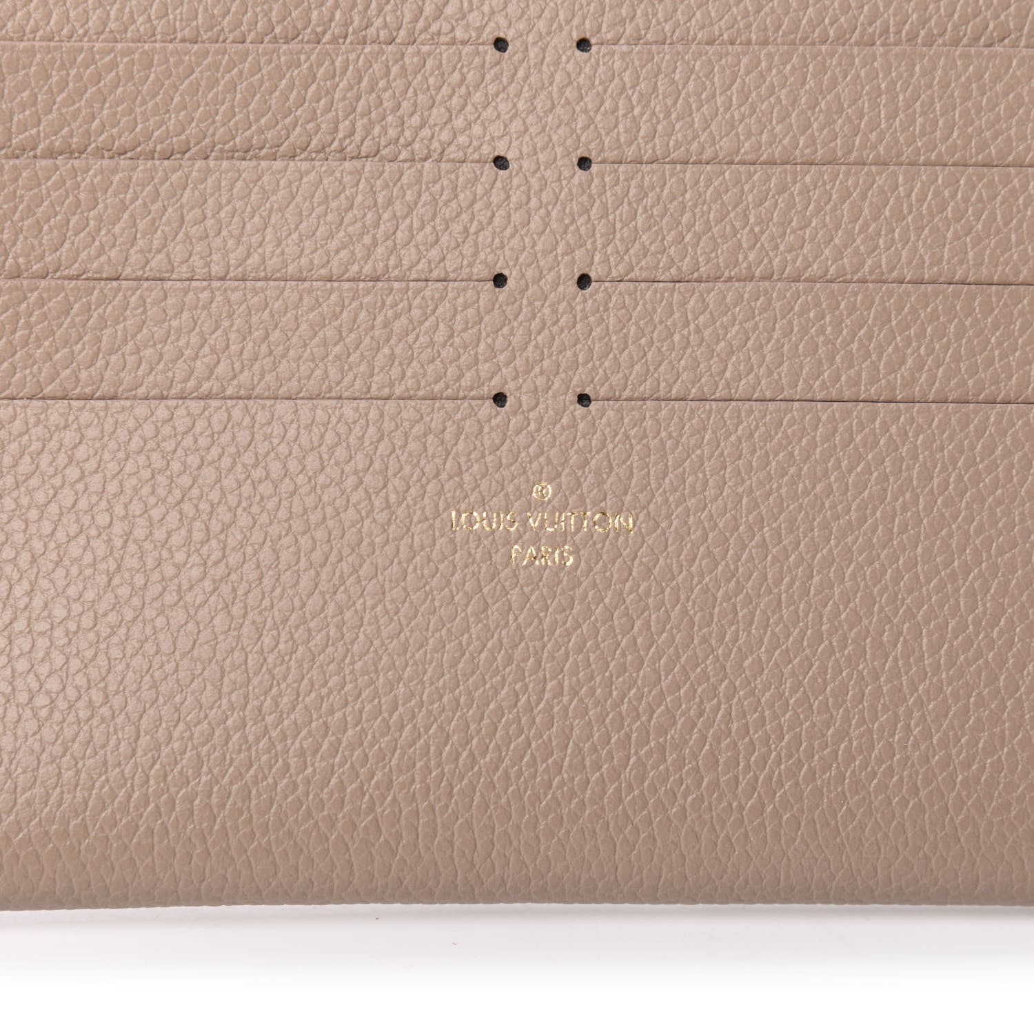 Louis Vuitton Calfskin Felicie Chain Wallet Card Holder Insert Tourterelle 6 of 6