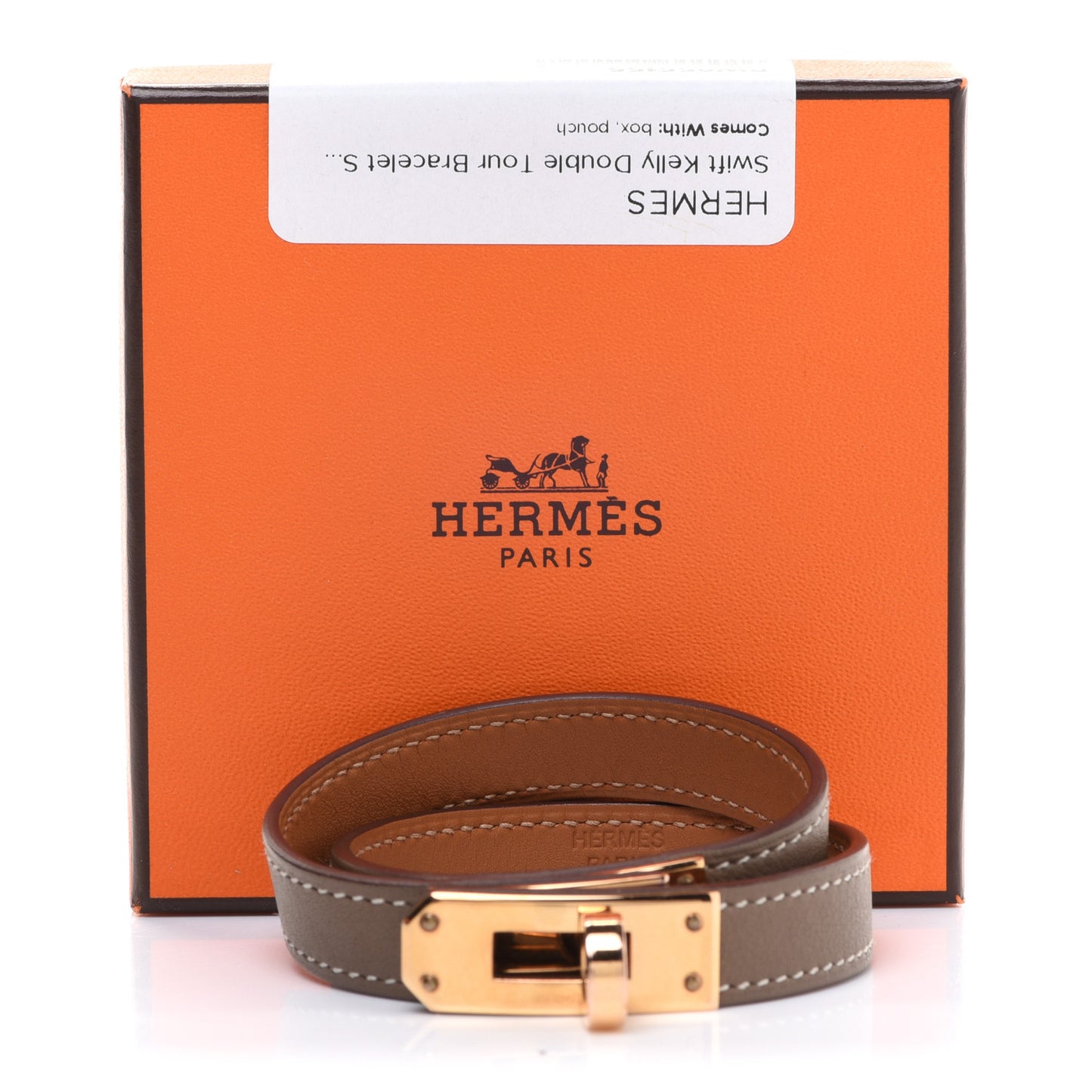 Swift Kelly Double Tour Bracelet S Etoupe