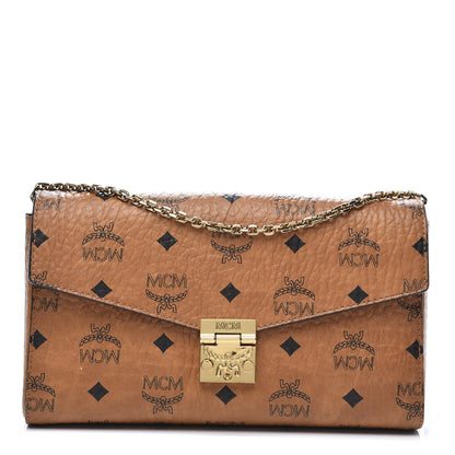 MCM Visetos Medium Patricia Wallet On Chain Cognac 1 of 11
