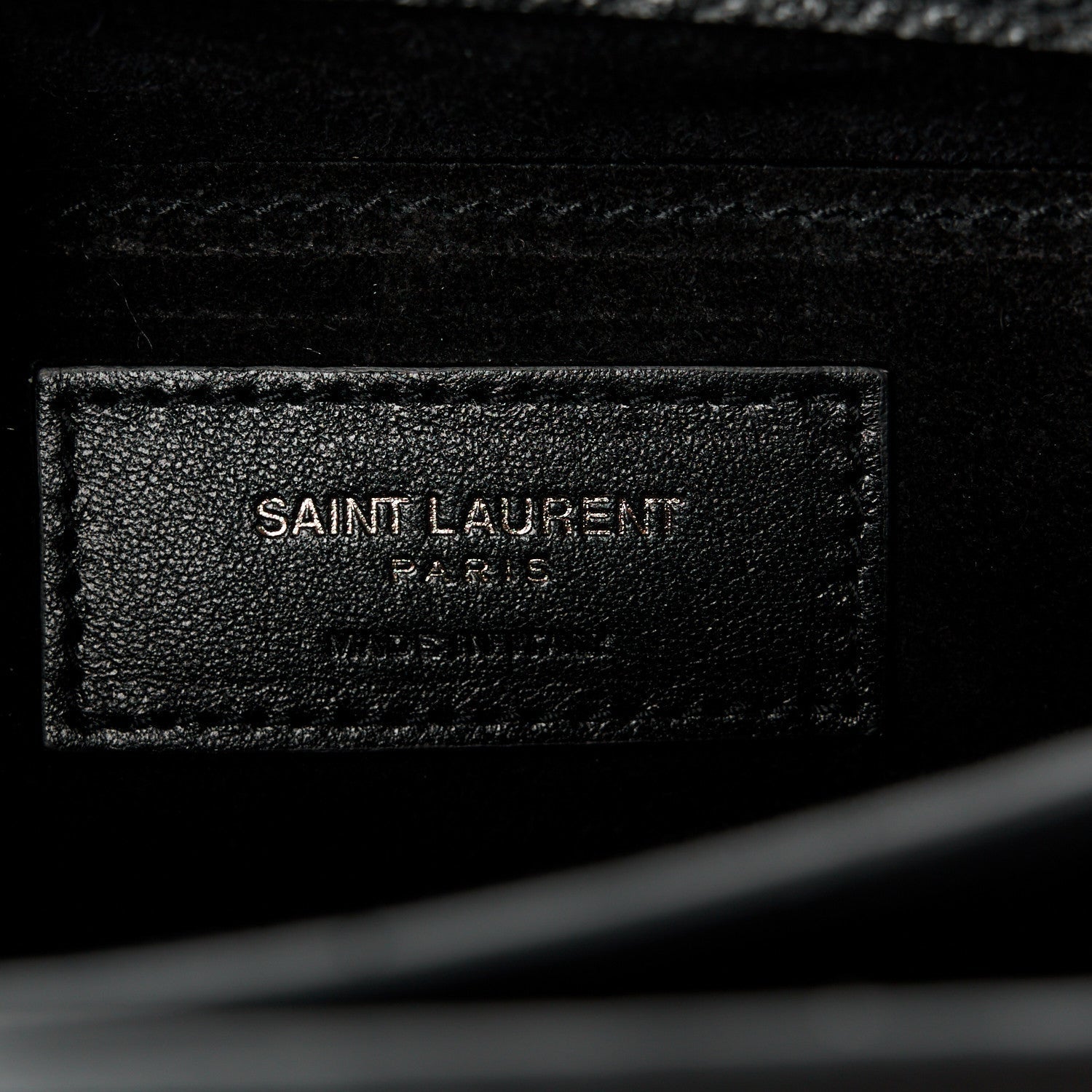 Saint Laurent Grained Calfskin Medium Monogram Sunset Satchel Black 6 of 11