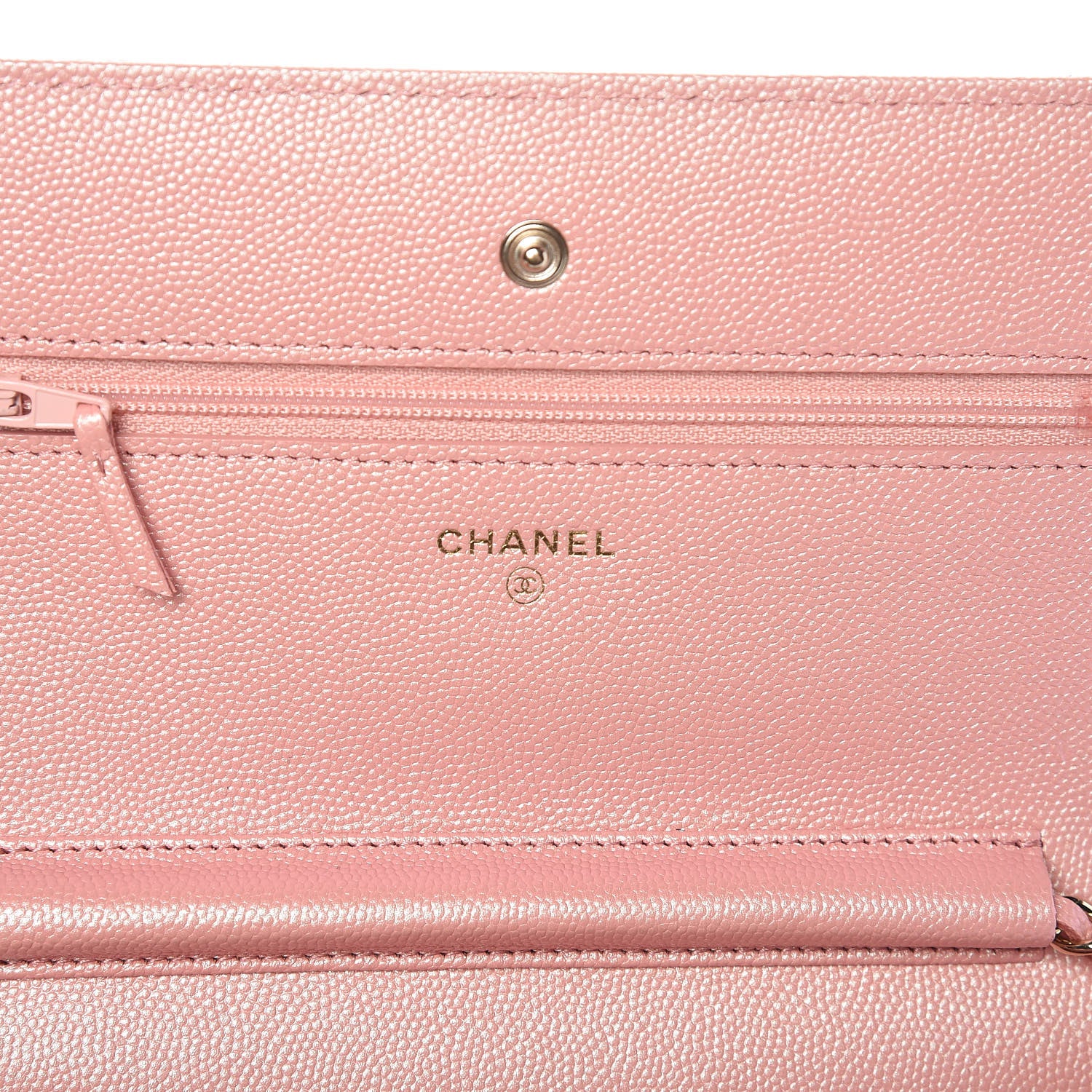 Chanel Iridescent Caviar Quilted Wallet on Chain WOC Rose Pink 6 of 10