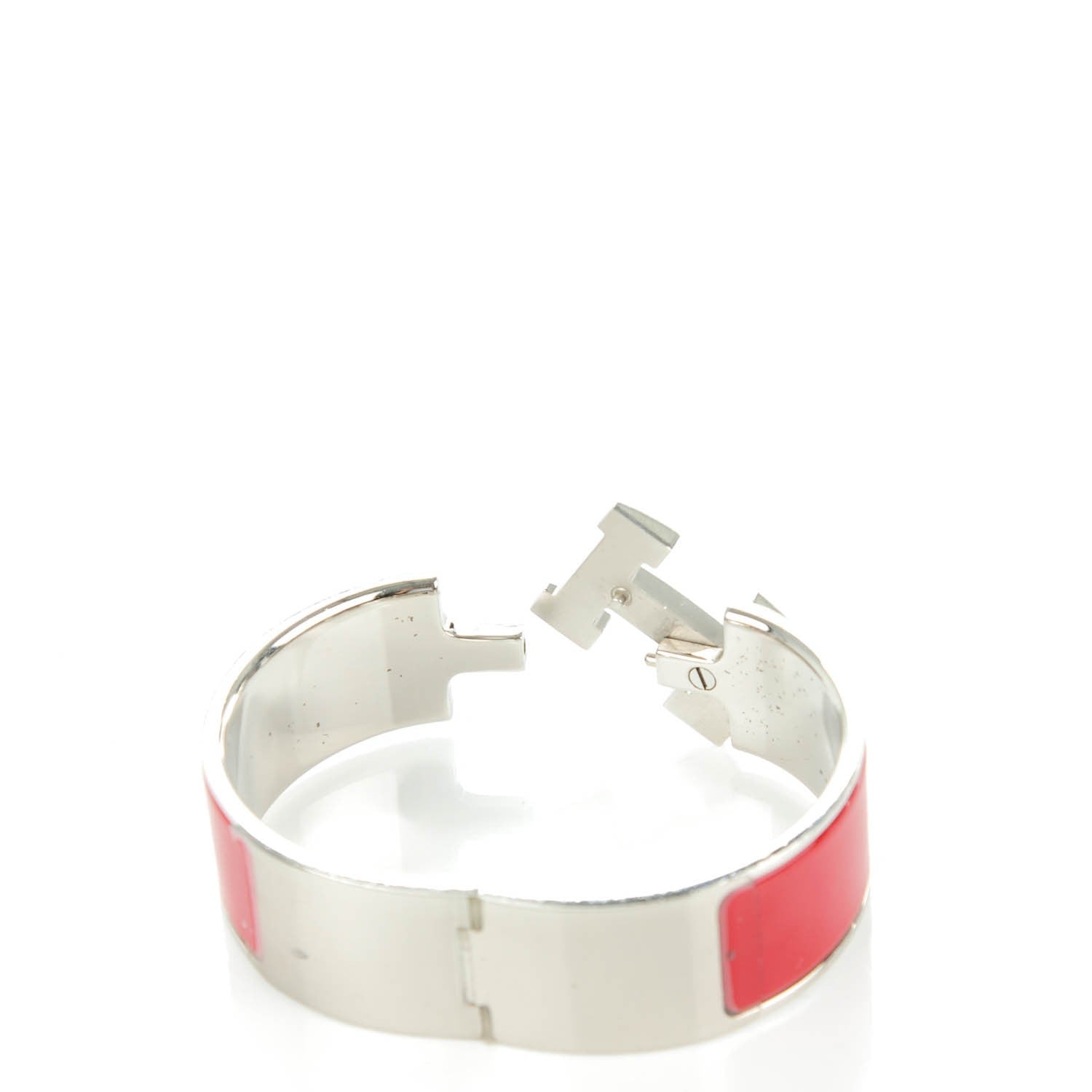 Hermes Enamel Wide Clic Clac H Bracelet PM Rouge 5 of 6