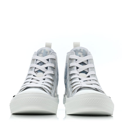 Christian Dior Technical Canvas Oblique Pixel Mens B23 High Top Sneakers 38 Beige Blue 2 of 4
