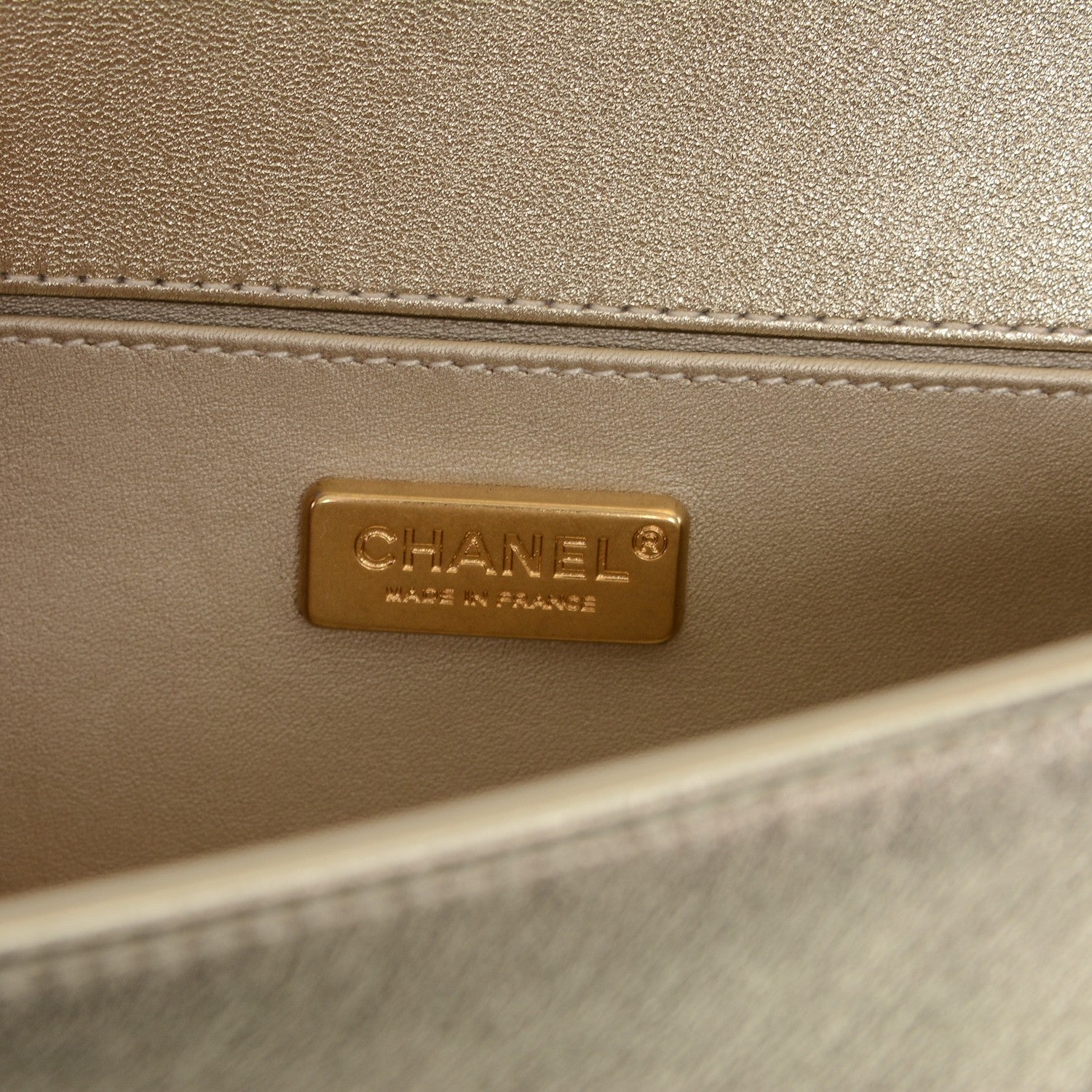 Chanel Metallic Painted Python Medium Boy Flap Gold 7 of 8