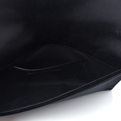 Saint Laurent Velvet Satin Monogram Smoking Clutch Black 5 of 7