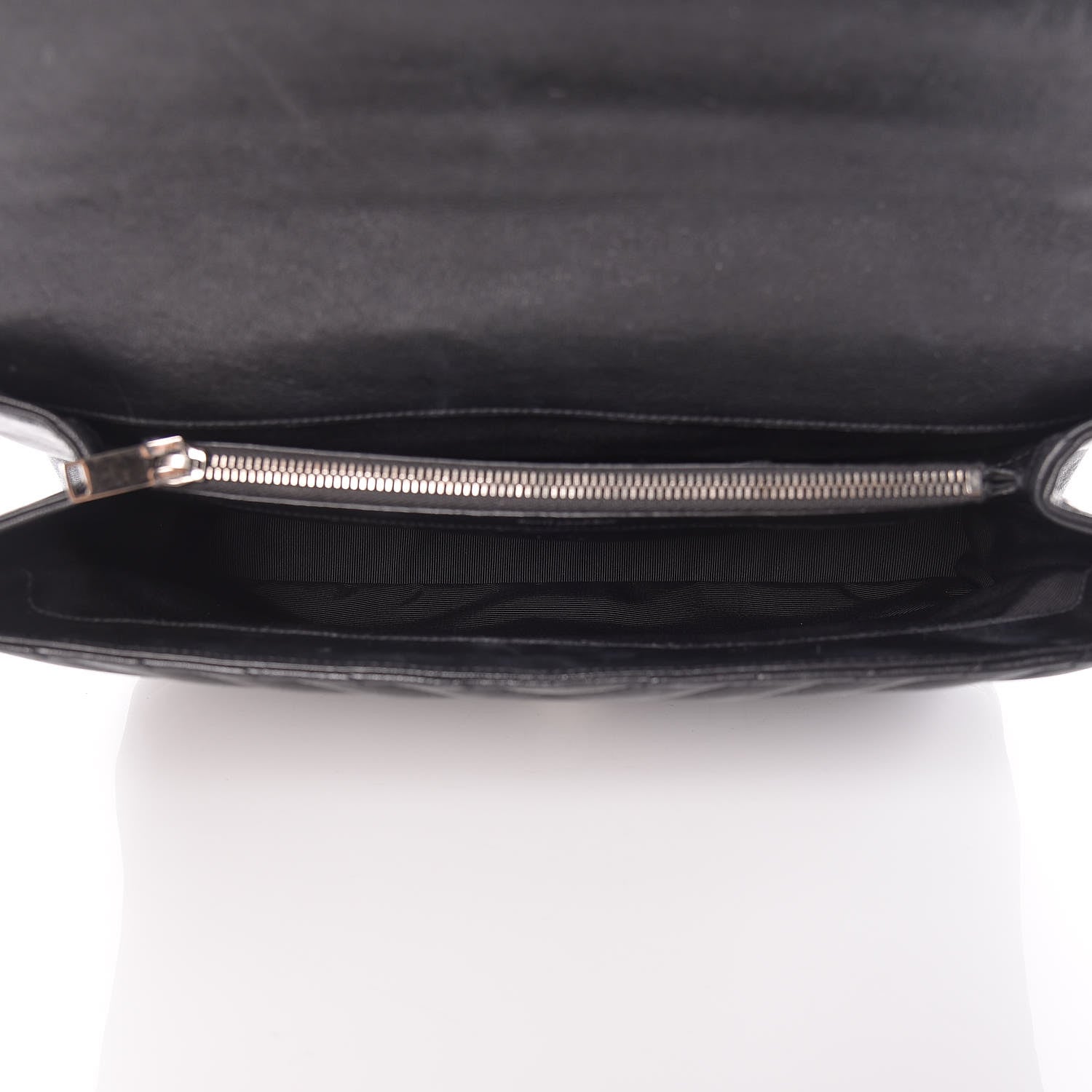 Saint Laurent Sheepskin Matelasse Chevron Monogram Large College Satchel Black 8 of 23