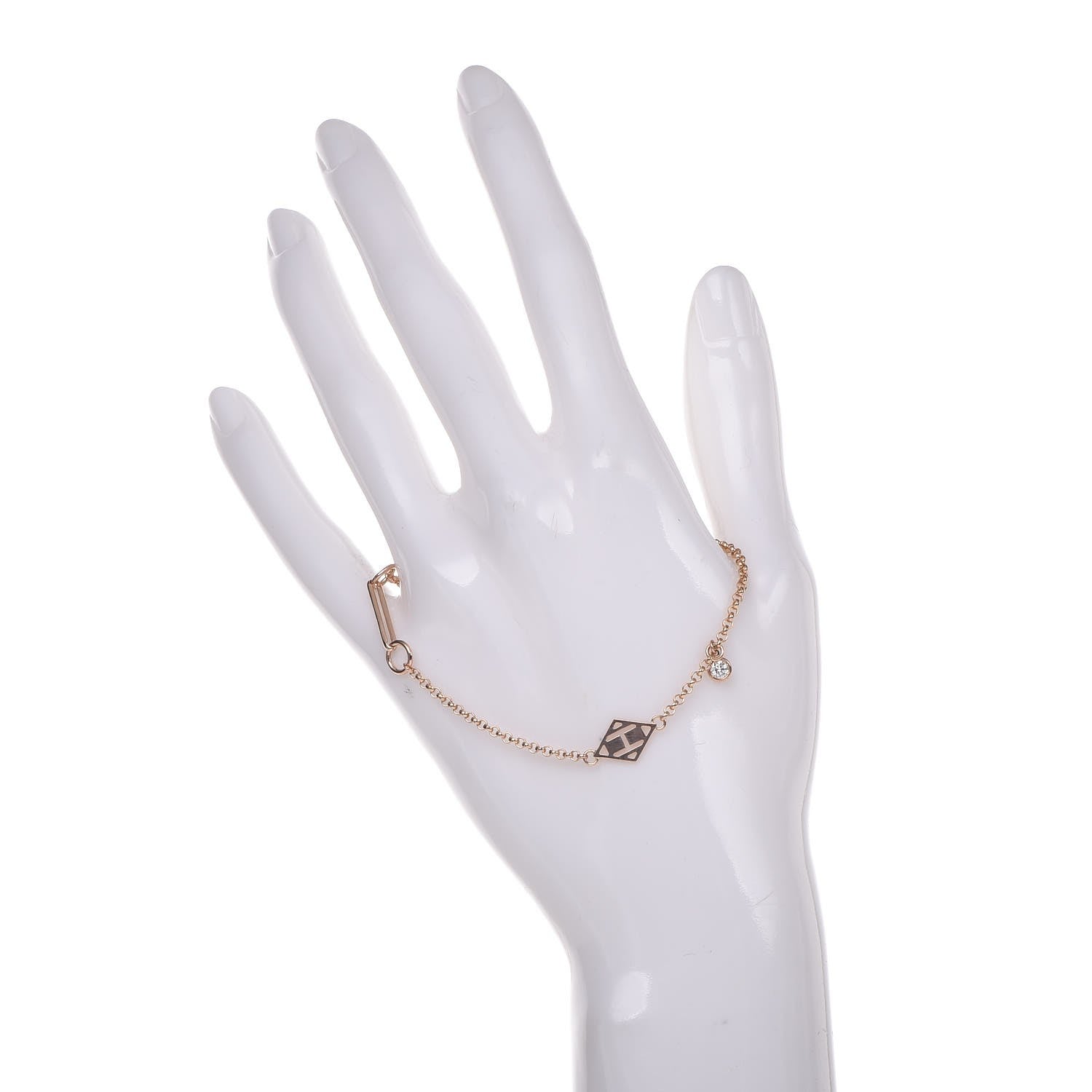 Hermes 18K Rose Gold Diamond Gambade Bracelet SH 8 of 11