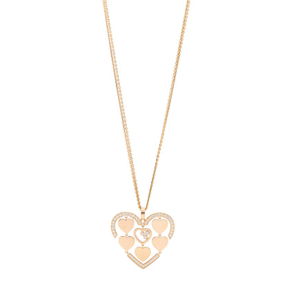 Chopard 18K Rose Gold Diamond Happy Amore Pendant Necklace 1 of 6