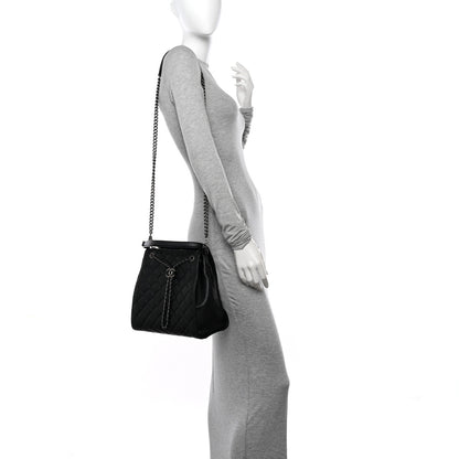 Chanel Caviar Quilted Medium CC Bucket Bag Black 2 of 13