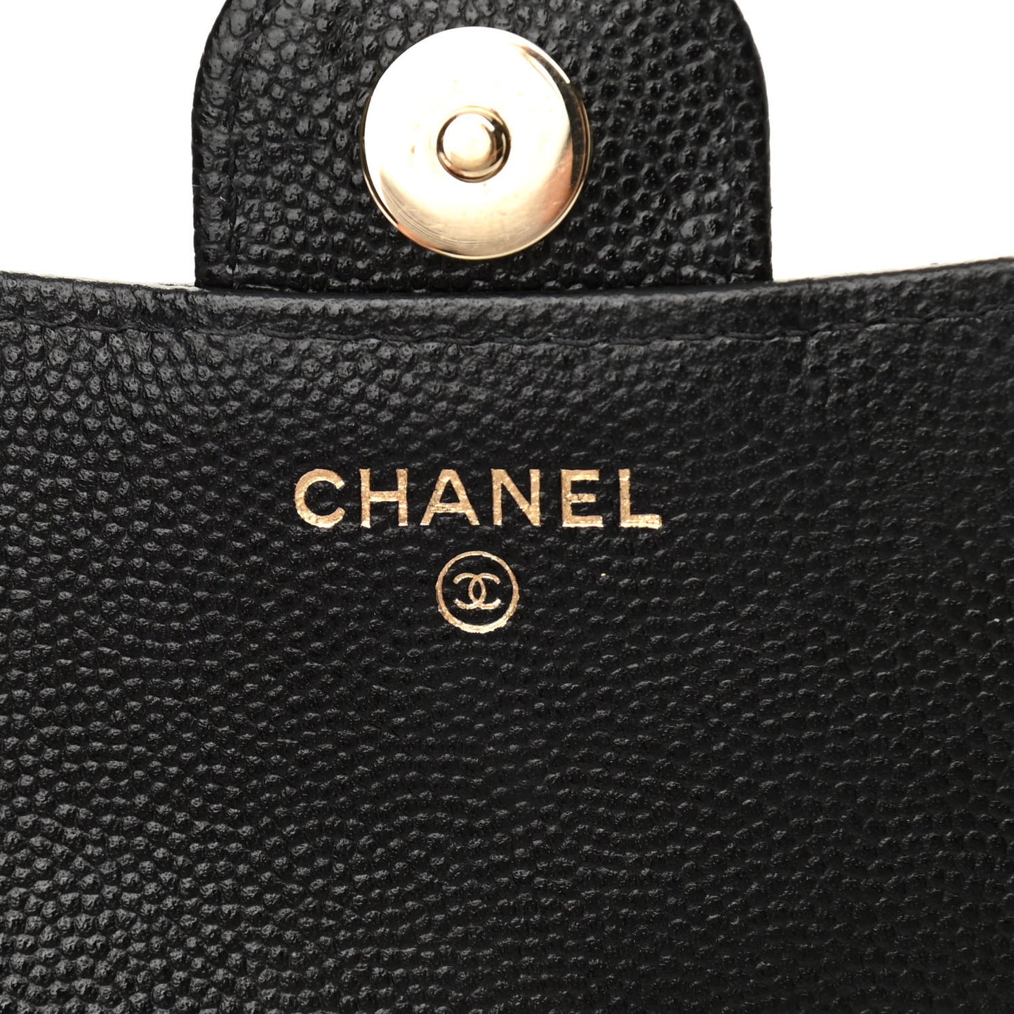 Caviar Quilted Flap Phone Holder With Chain Black