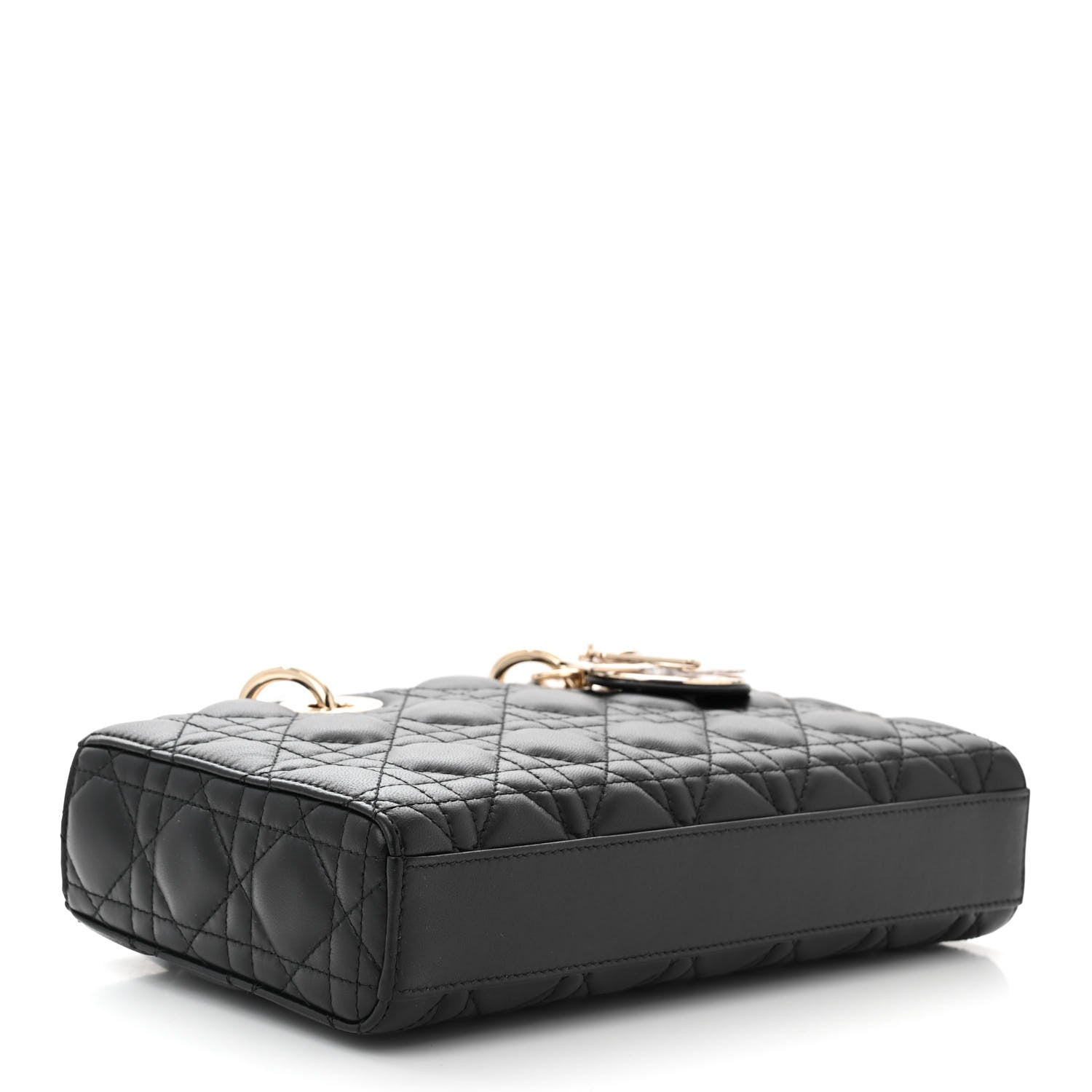 Christian Dior Lambskin Cannage Medium Lady D-Joy Black 4 of 9