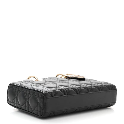 Christian Dior Lambskin Cannage Medium Lady D-Joy Black 4 of 9