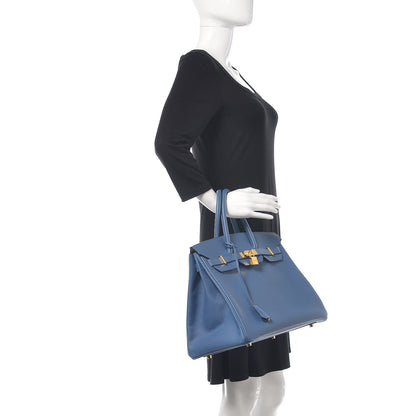Hermes Epsom Birkin 35 Bleu Agate 2 of 34