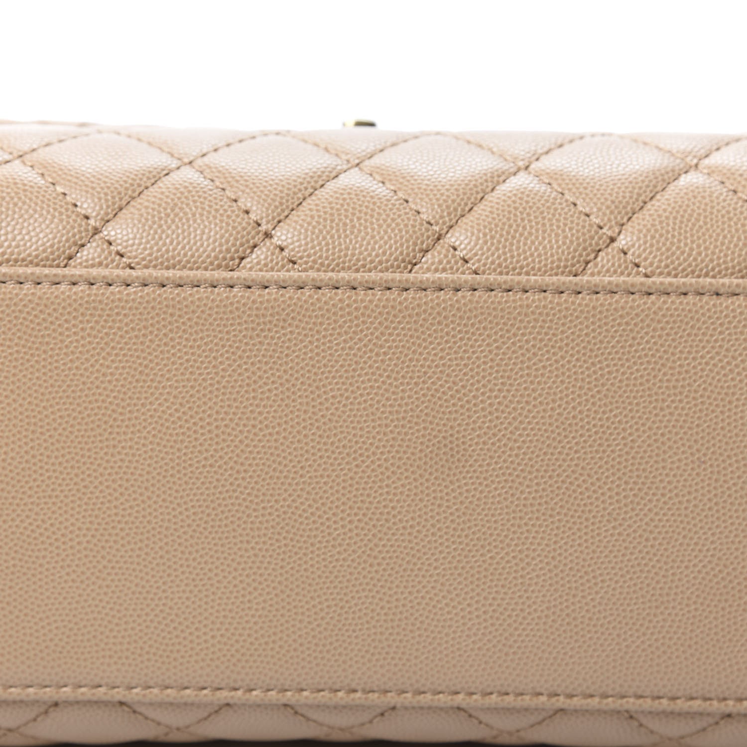 Chanel Caviar Quilted Medium Coco Handle Flap Light Beige 7 of 10